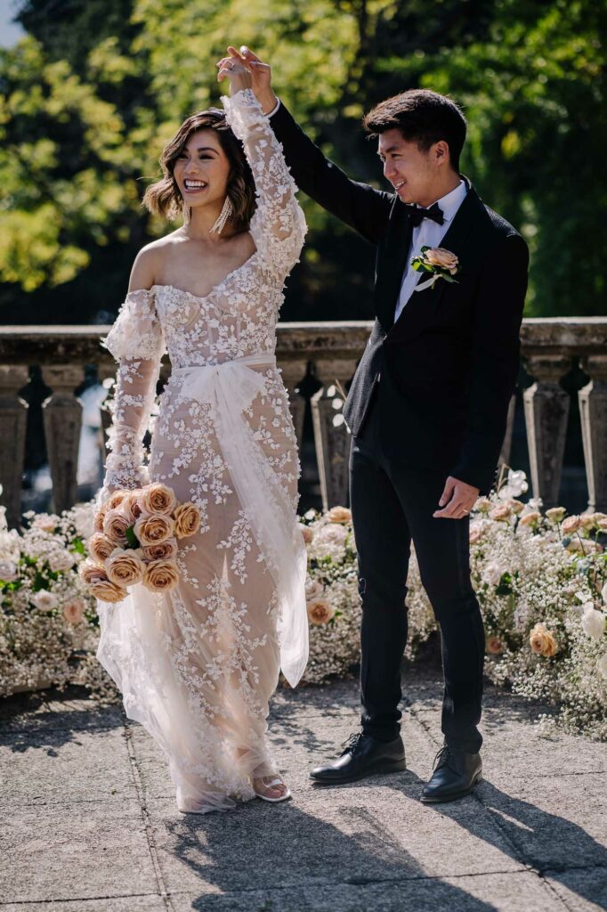 Villa Pizzo wedding - Liz Martinez bridal gown - Liz Martinez dress